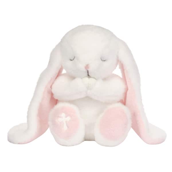 slide 2 of 4, Lambs & Ivy Heaven Sent Baptism White Plush Bunny Stuffed Animal Toy - Precious