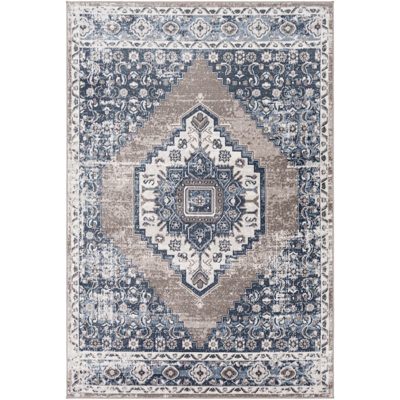 Livabliss Neal Distressed Persian Medallion Area Rug