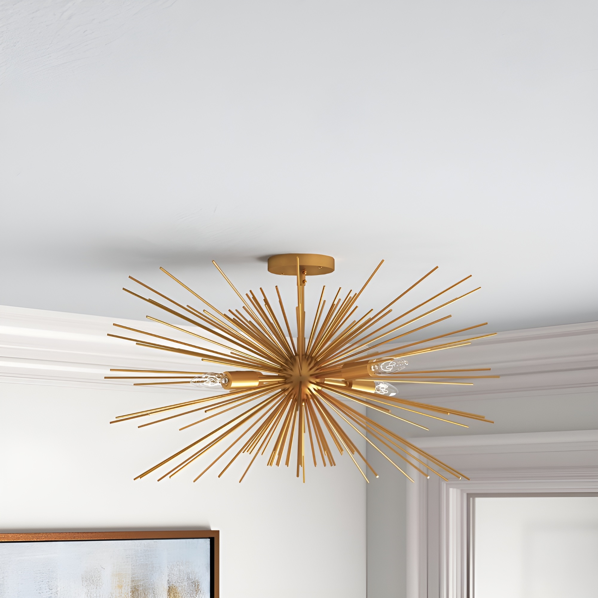 Sputnik ceiling light gold best sale