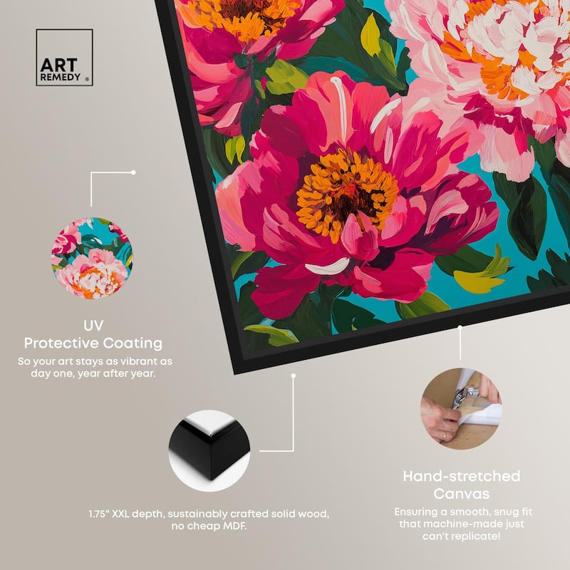 Maximalist Bloom Canvas by Art Remedy