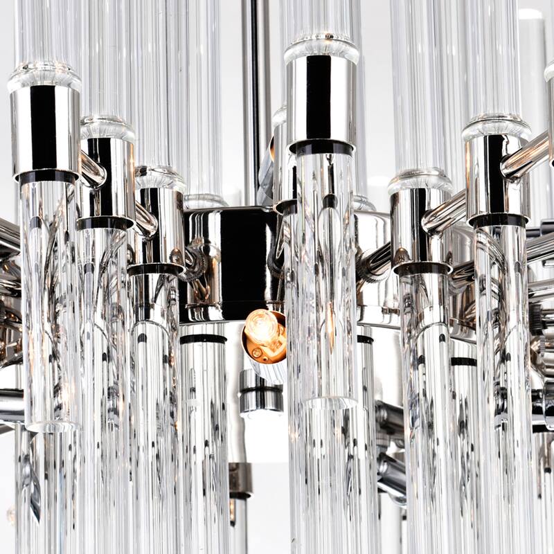 Miroir 10 Light 26in Polished Nickel Chandelier - Polished Nickel