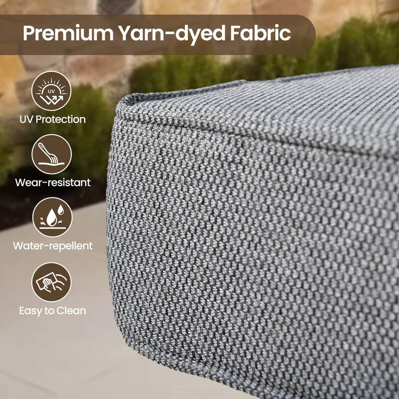 XIZZI 8-Piece Outdoor Wicker Furniture Sectional Swivel Chairs Set