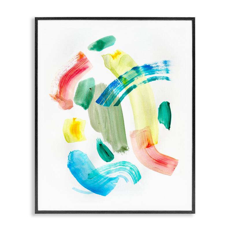 Stupell Curved Retro Abstraction Framed Giclee Art Design By Gemma Bardot - 16 x 20 - Black