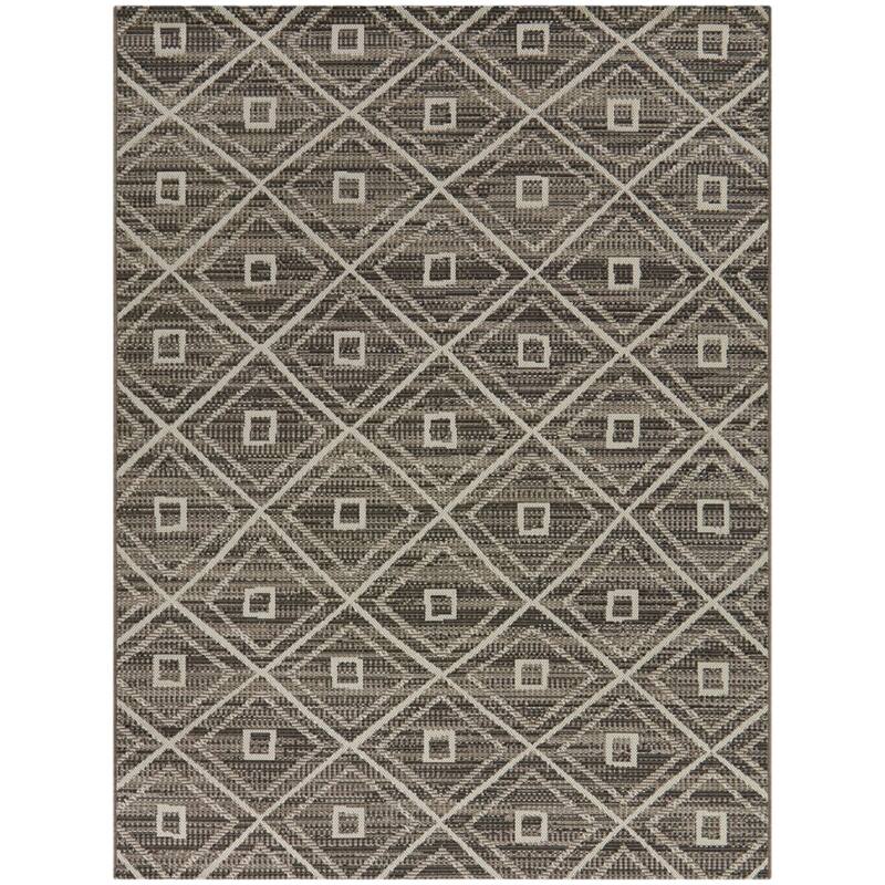 Annika Diamond Trellis Pattern Indoor/ Outdoor Area Rug
