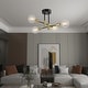 preview thumbnail 8 of 7, Maxax 4 - Light Sputnik Modern Linear Chandelier with Wrought Iron Accents