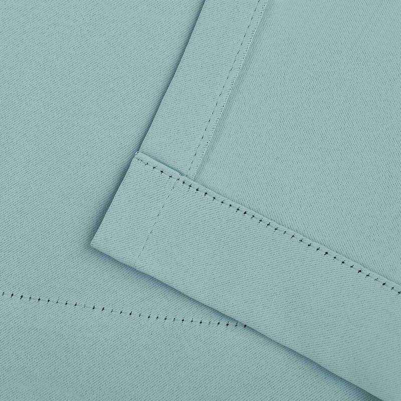 Superior Solid Machine Washable Room Darkening Grommet Blackout Curtains, Set of 2