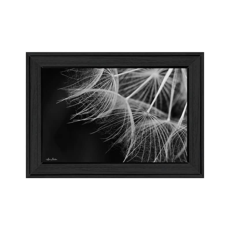 TrendyDecor4U Contemporary "Delicate Beauty" Framed Print Wall Art - Charcoal