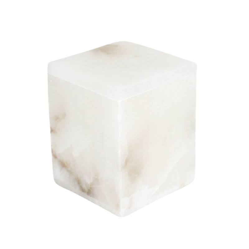 Alabaster Square Canister -ST - White
