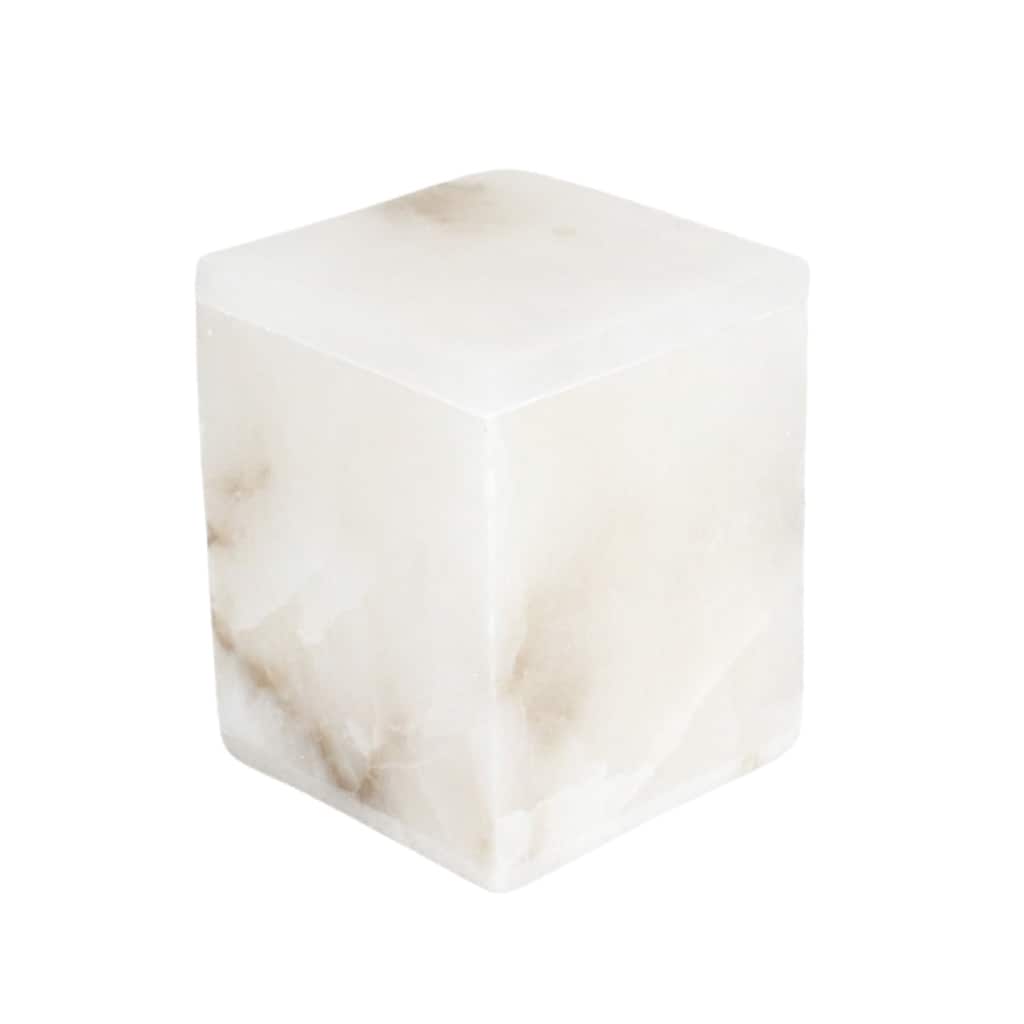 Alabaster Square Canister -ST - White