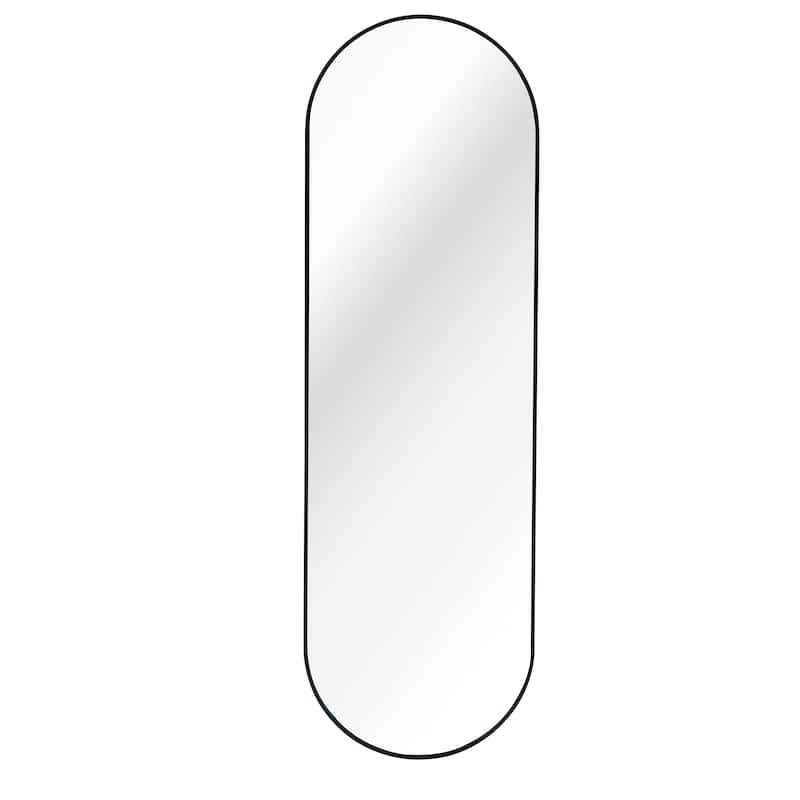 63 X 20in Pill Shaped Full Lenghth Mirror Or Bathroom Mirror - Black