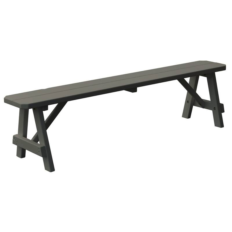 Pine 6' Traditional Bench - Olive Grey