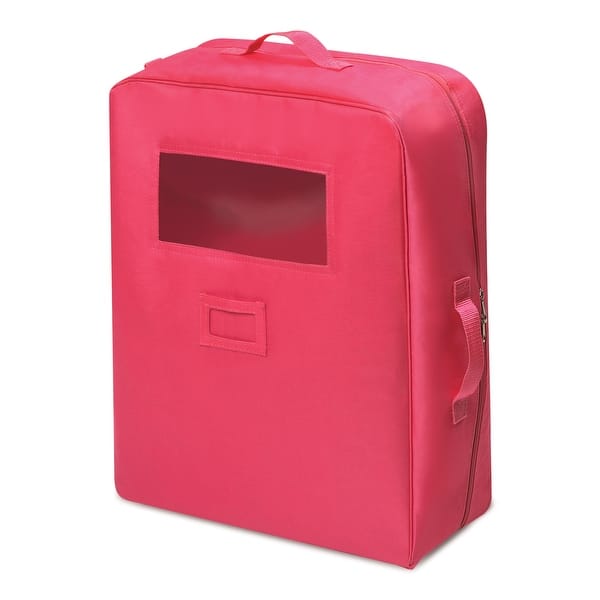 slide 2 of 10, Badger Basket Double Doll Travel Case with Bunk Bed and Bedding - Pink