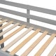 preview thumbnail 34 of 103, Modern Wooden Loft Bed with Retractable Writing Desk and 3 Drawers, Storage Stairs and Shelves