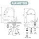 preview thumbnail 12 of 27, WOWOW Single Handle Pull Down Kitchen Faucet with Water Filter Faucet