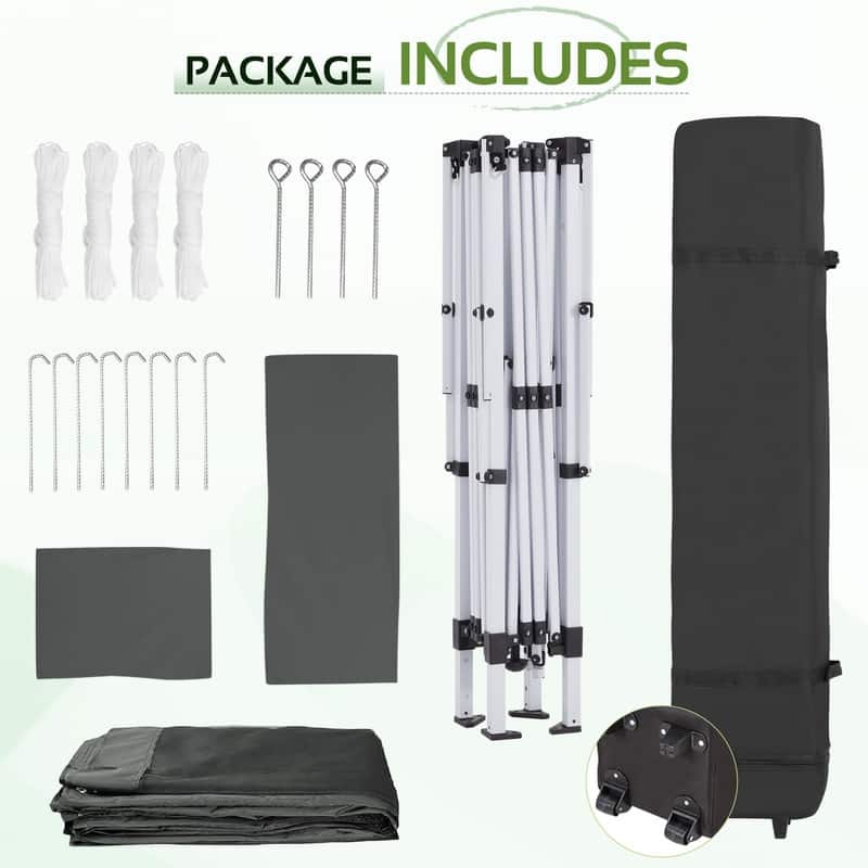 13x13 FT Pop Up Canopy Tent with Netting, UPF 50+ Outdoor Canopy with Automatic Eaves & One-Push Lock, for Patio & Parties