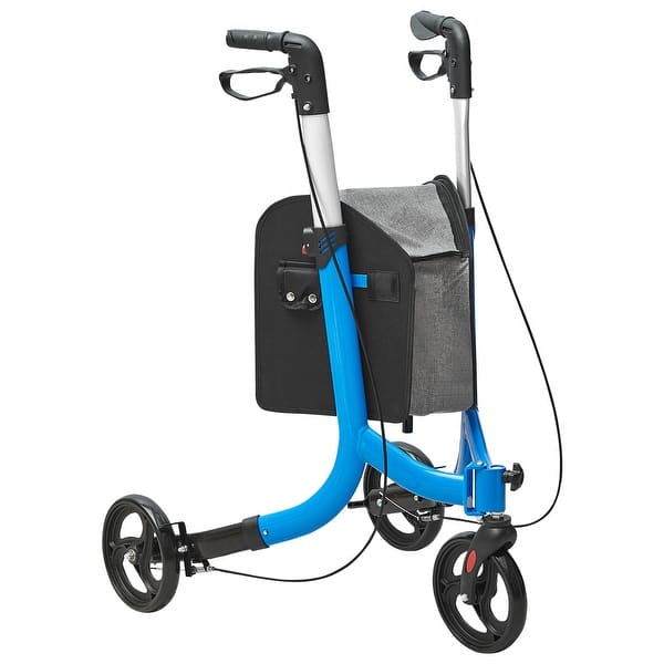 slide 2 of 7, 3 Wheels Rollator Walker for Seniors with Large Wheels & Spacious Storage Bag - 33.8" to 38.8" 260 pounds 33.8" to 38.8" 260 pounds