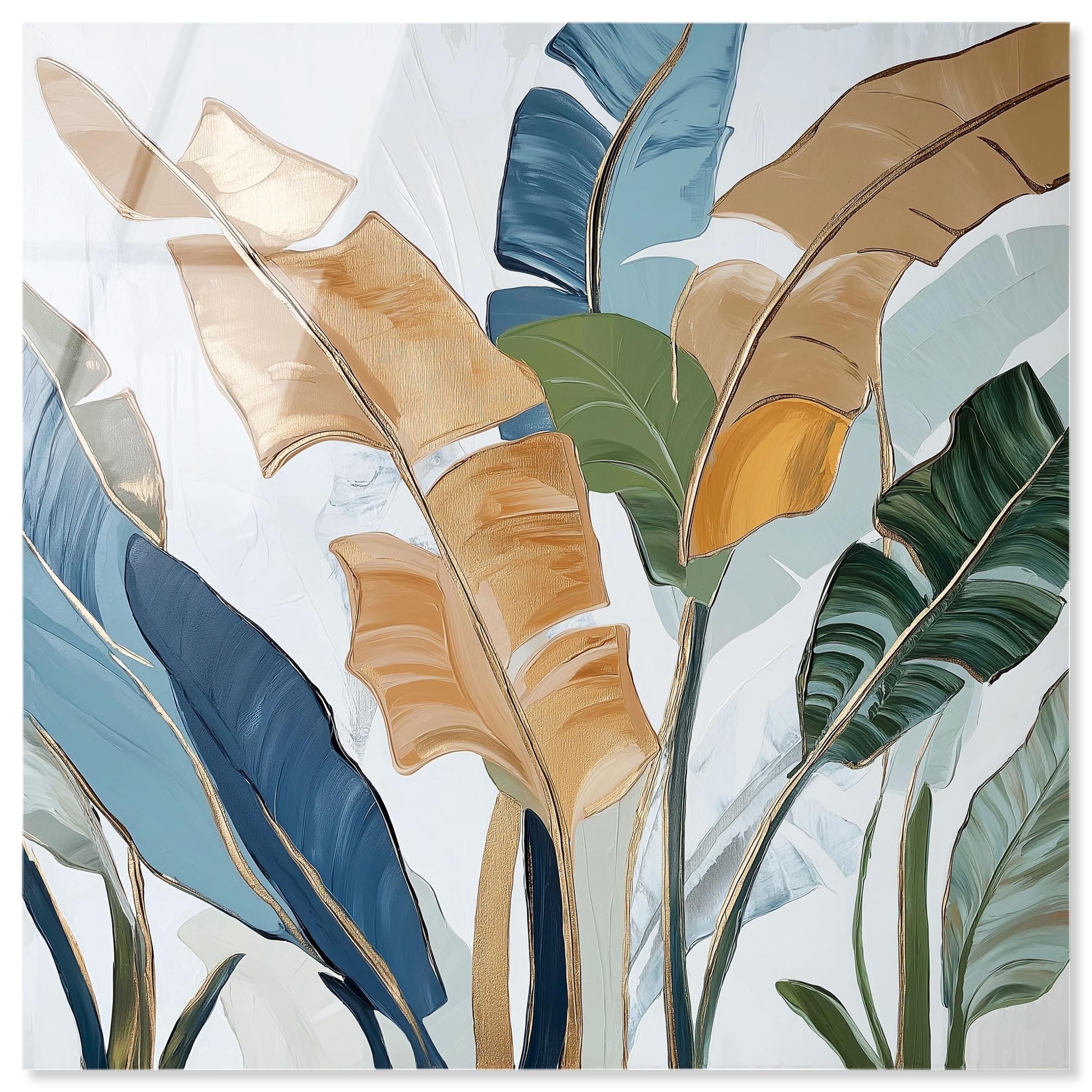 Paradise Fronds I Tropical Floral Acrylic Glass Wall Art by Art Remedy