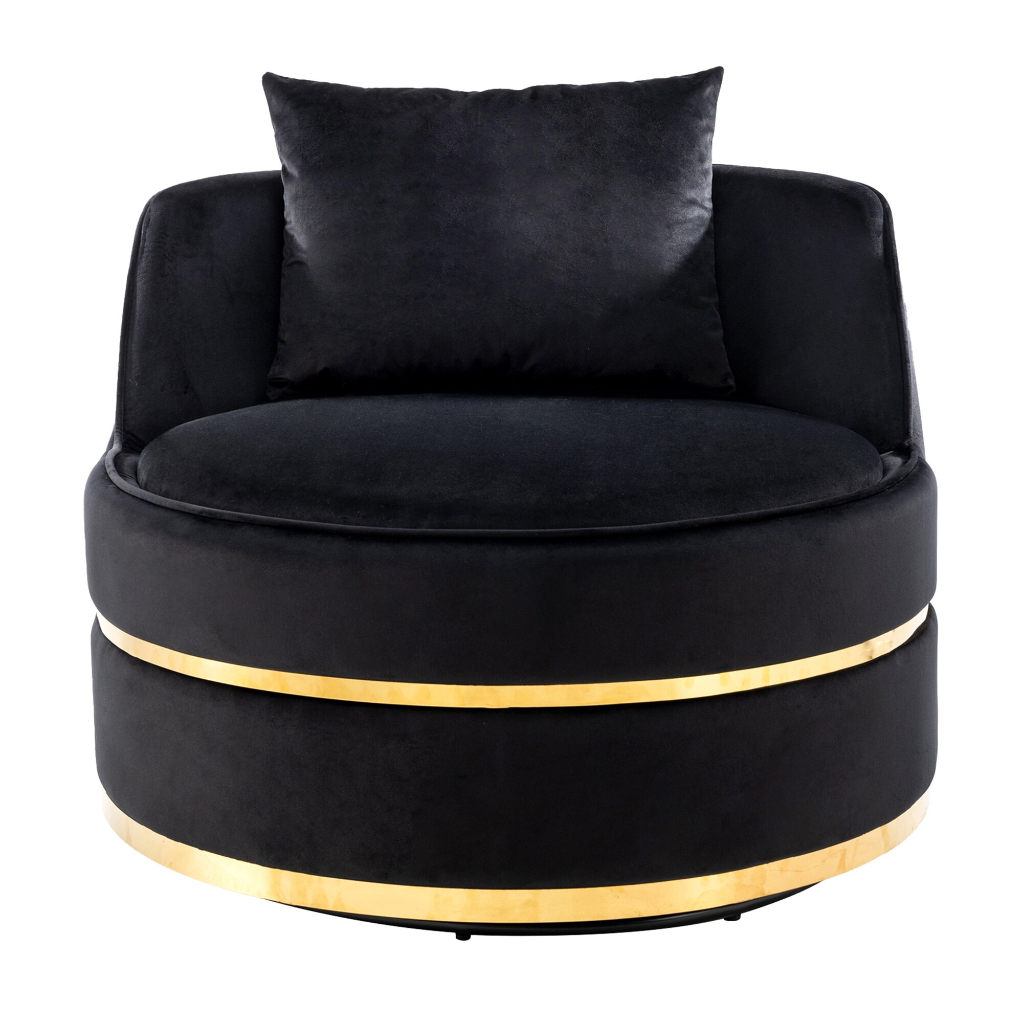 Black velvet on sale barrel chair