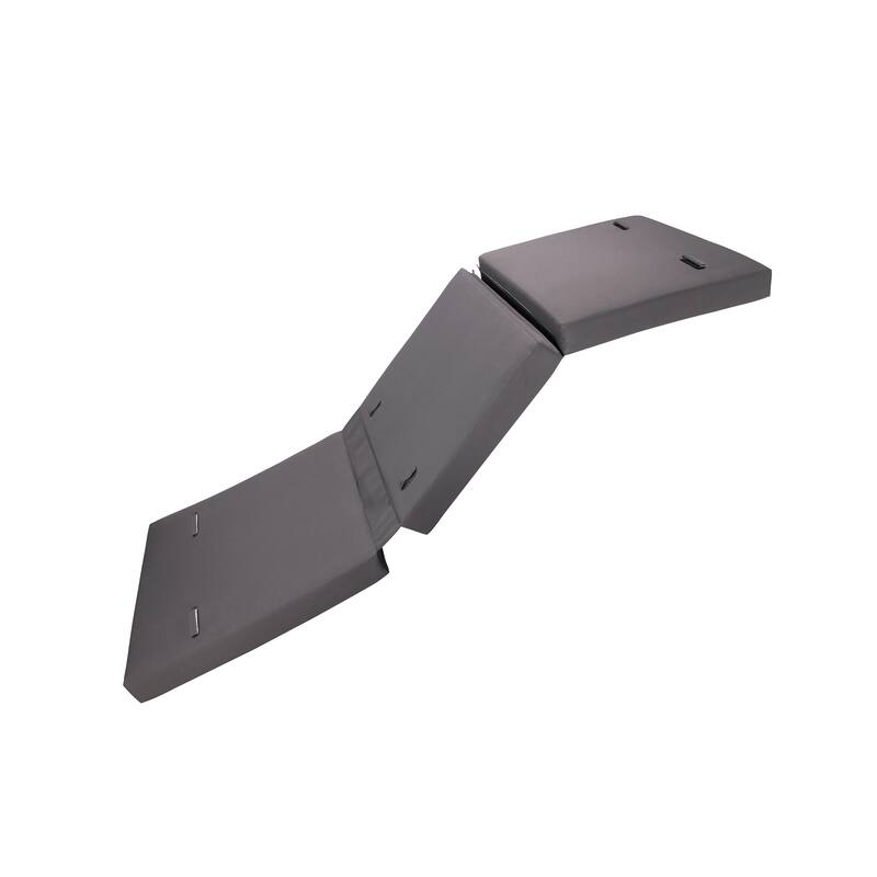 Christopher Knight Home - Modern Outdoor Acacia Wood Chaise Lounge with 4-Position Adjustable Backrest & 2-Fold Cushion