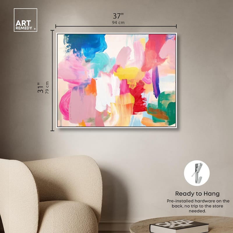Pastel Riot II Colorful Canvas by Art Remedy
