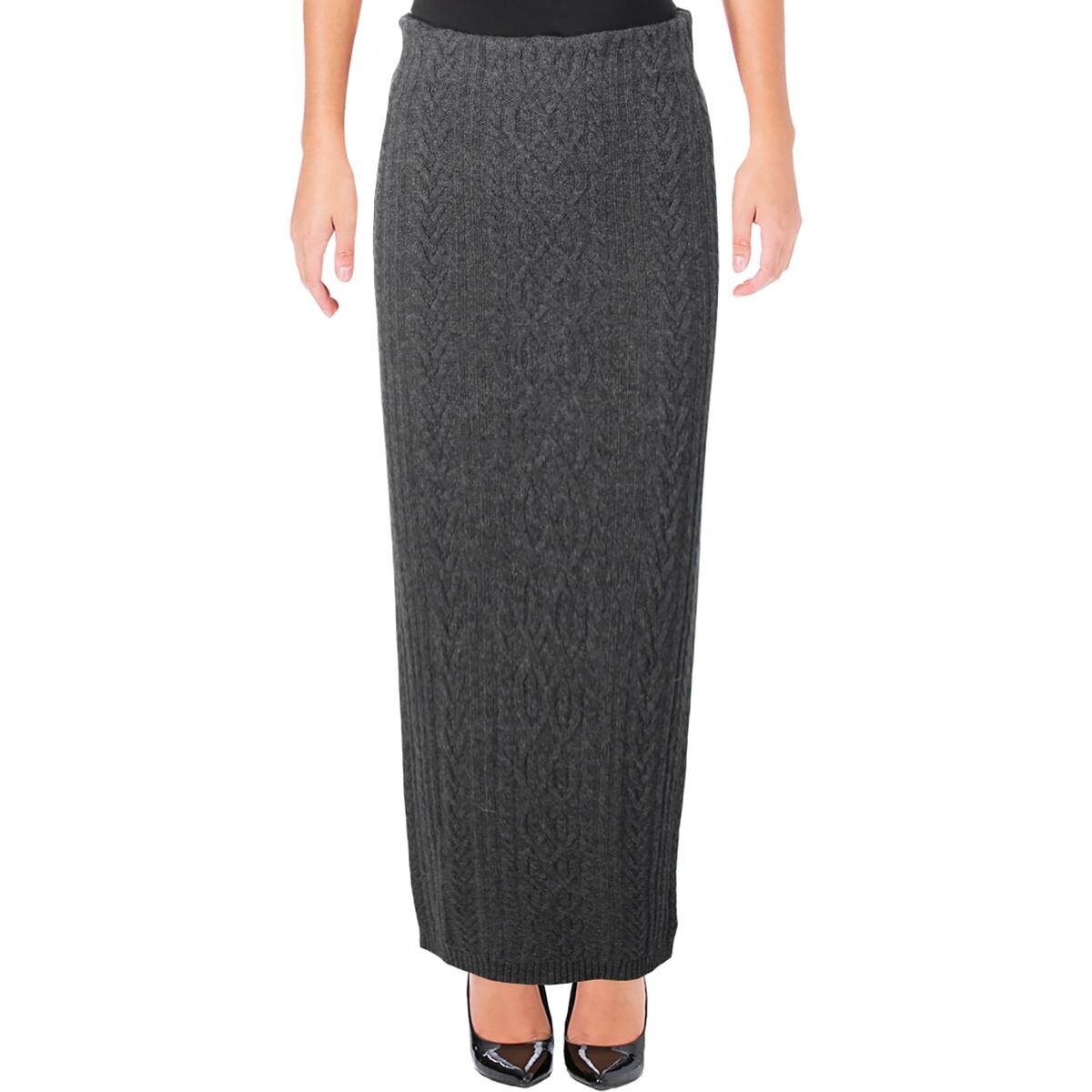 cable knit maxi skirt