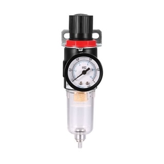 G1//4 Air Filter Pressure Regulator,Air Source Gas Treatment Unit Oil Water Separator for Pneumatic System,AC2000-02 Miniature Combo Moisture Trap Piggyback Compressed Air Filter Regulator