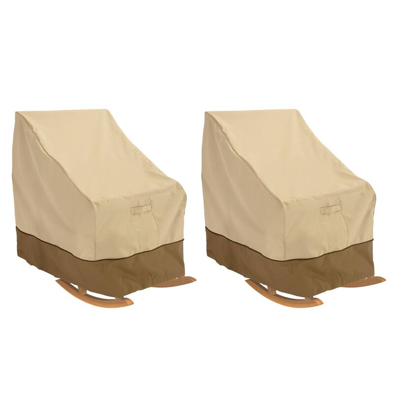 Classic Accessories Veranda Water-Resistant 32 Inch Rocking Chair Cover, 2 Pack