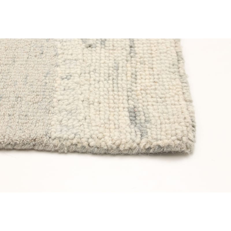 ECARPETGALLERY Hand Tufted Timeless Blue Wool Rug - 5'0 x 8'0