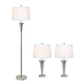 Shop Elegant Designs Tapered 3 Pack Lamp Set 2 Table Lamps 1