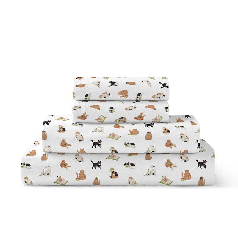 Brielle Home Cotton Flannel Bed Sheet Set