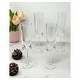 preview thumbnail 7 of 7, LeadingWare Oval Halo Acrylic Champagne Flutes Set of 4, (4oz) - 1.96" W x 1.96" L x 8.46" H