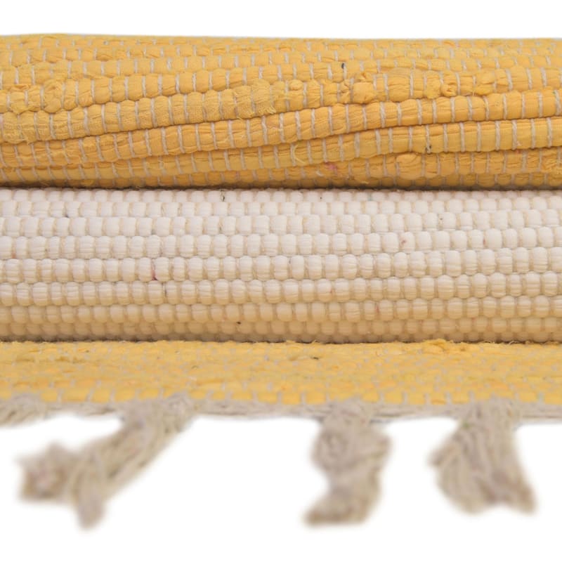 Solid/Striped Emaburn Collection Area Rug