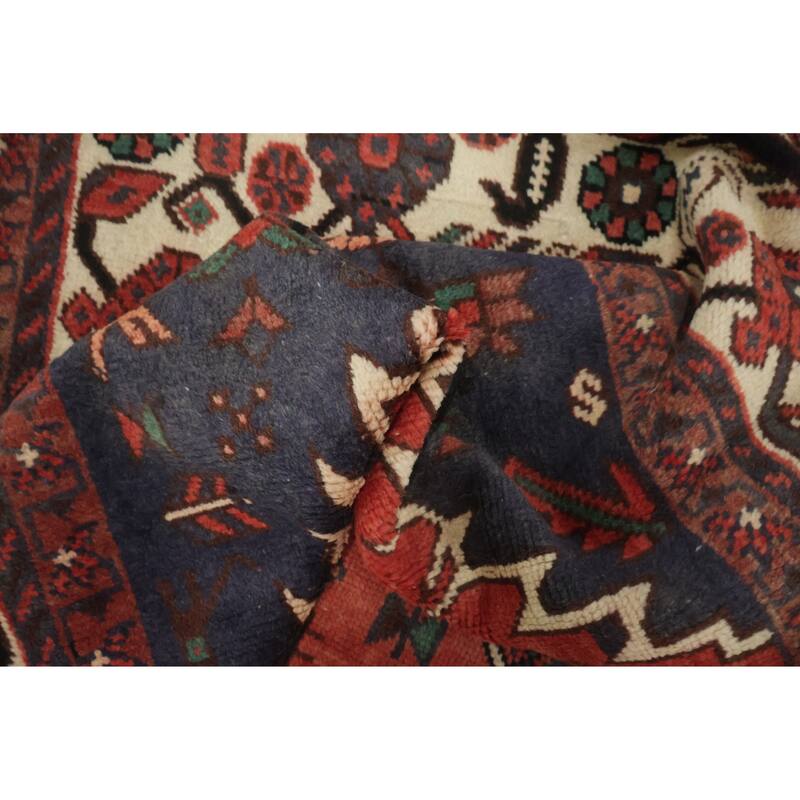 Hand Knotted Oriental 100% Wool Carpet Traditional Tribal Red Shiraz Area Rug - 10' 0'' X 6' 7''
