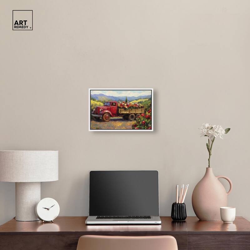 Flowers in Transit II Canvas by Art Remedy