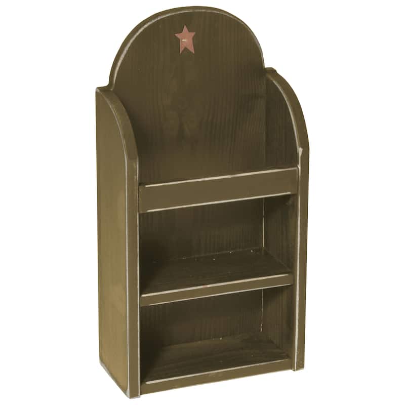 Farmhouse Magazine Rack - Rounded - Olive Green