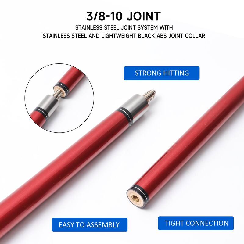 GSE™ Set of 4 Fiberglass Graphite Composite Billiard Pool Cue Sticks. 58" 2-Piece Pool Cue Set for House or Commercial Use