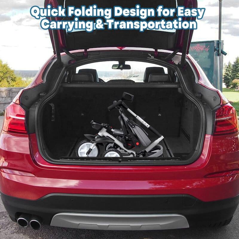 7 in 1 Folding Toddler Bike w/Removable Adjustable Push Handle