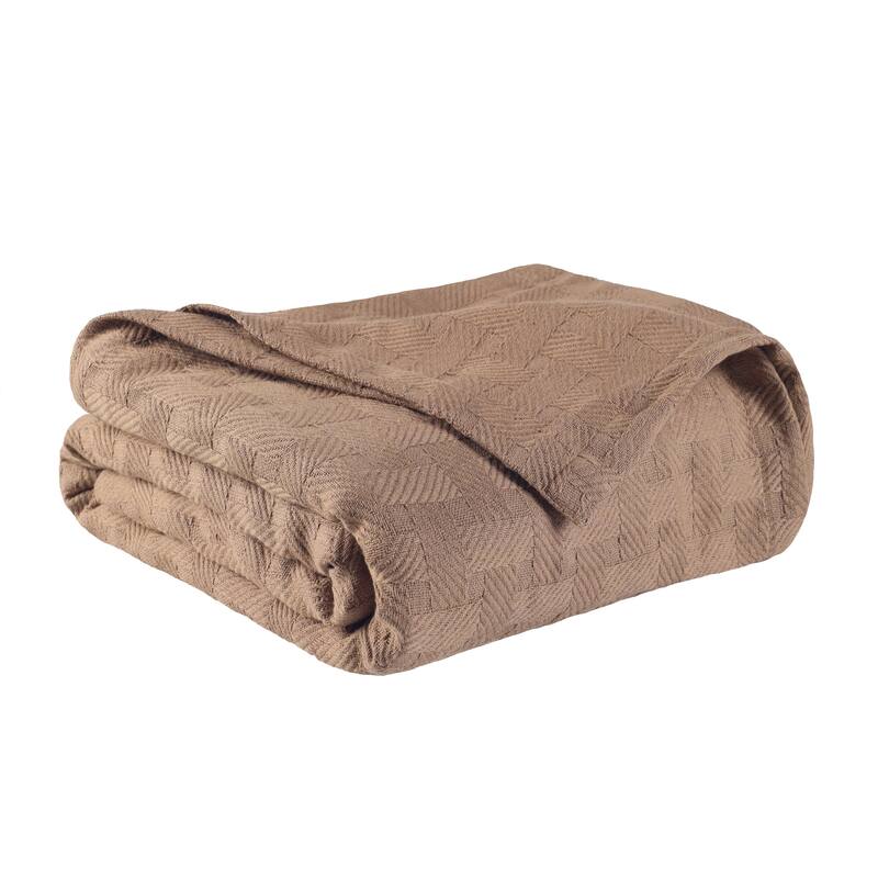 Superior Basketweave All-Season Bedding Cotton Blanket