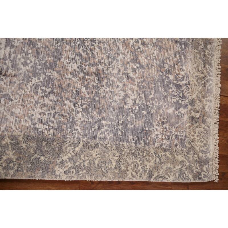 Abstract Oriental Accent Rug Hand-Knotted Wool Carpet - 2'8" x 4'9"