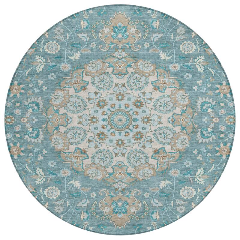 Machine Washable Indoor/ Outdoor Global Eckley Chantille Rug