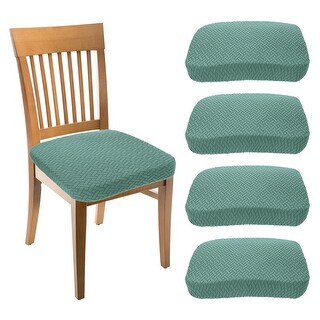 Chair Seat Covers, Chair Cushion Slipcovers, Waterproof Seat Protector for Dining Room, Kitchen - 4Pcs