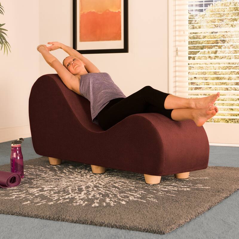 Avana Yoga Chaise Lounge w/ Maple Wood Feet
