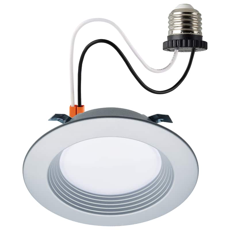 6.7 Watt LED Downlight Retrofit 4 Inch CCT Selectable 120 Volts Brushed Nickel Finish - Brushed Nickel - Brushed Nickel