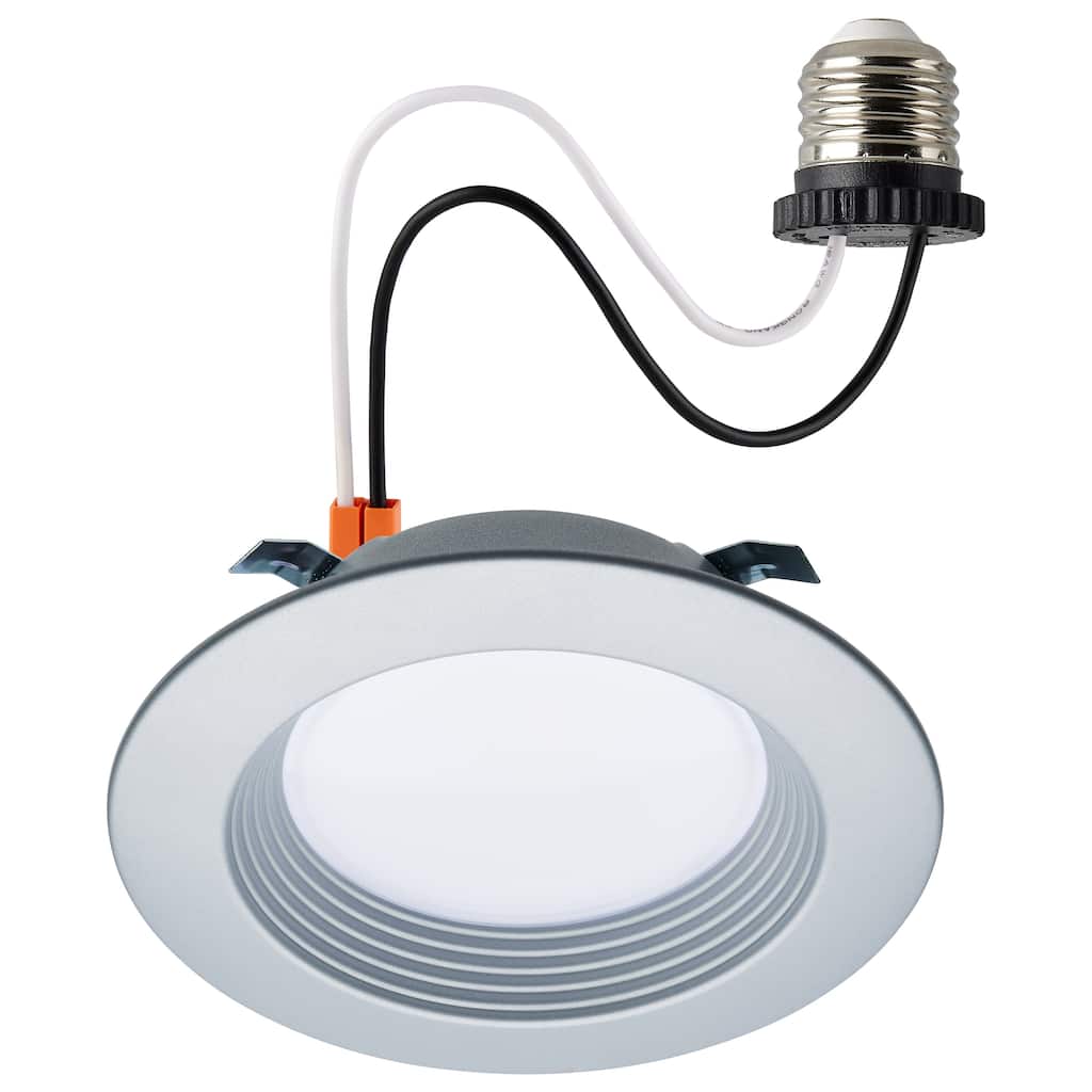 6.7 Watt LED Downlight Retrofit 4 Inch CCT Selectable 120 Volts Brushed Nickel Finish - Brushed Nickel