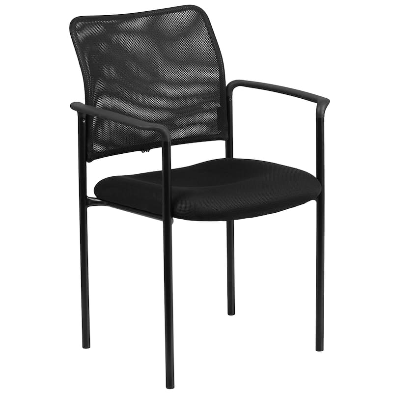 Comfort Mesh Stackable Steel Side Chair with Arms - 24"D x 23.5"W x 34.75"H