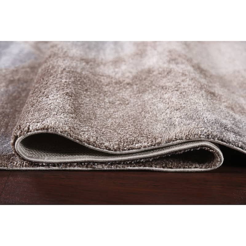 Turkish Abstract Brown Transitional Oriental Rug Contemporary Carpet