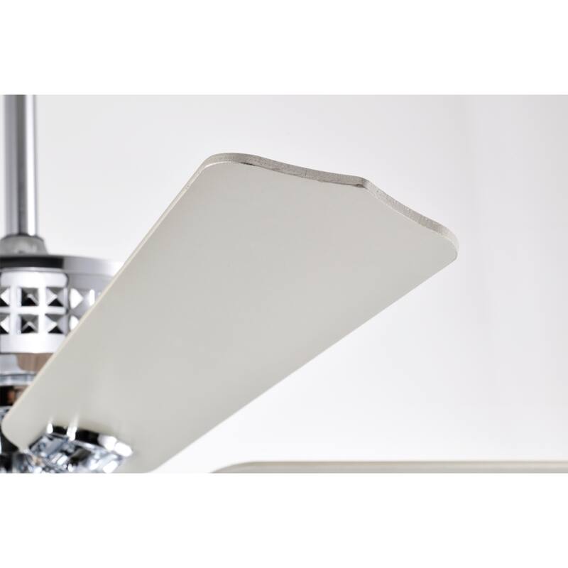 Ailani 52 Inch Chrome Polished Finish Crystal-Diamond Glam Style Ceiling Fan with Remote