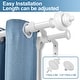 preview thumbnail 9 of 28, Modern Round Urn Adjustable Drapery Double Curtain Rod