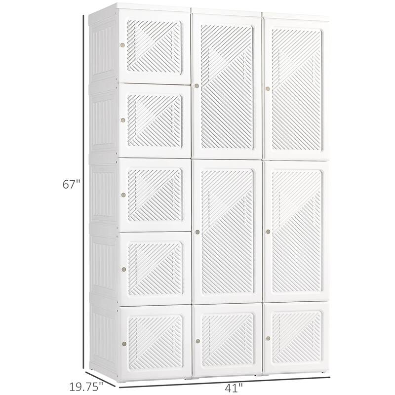 Portable Wardrobe Closet, Folding Bedroom Armoire,Storage Organizer