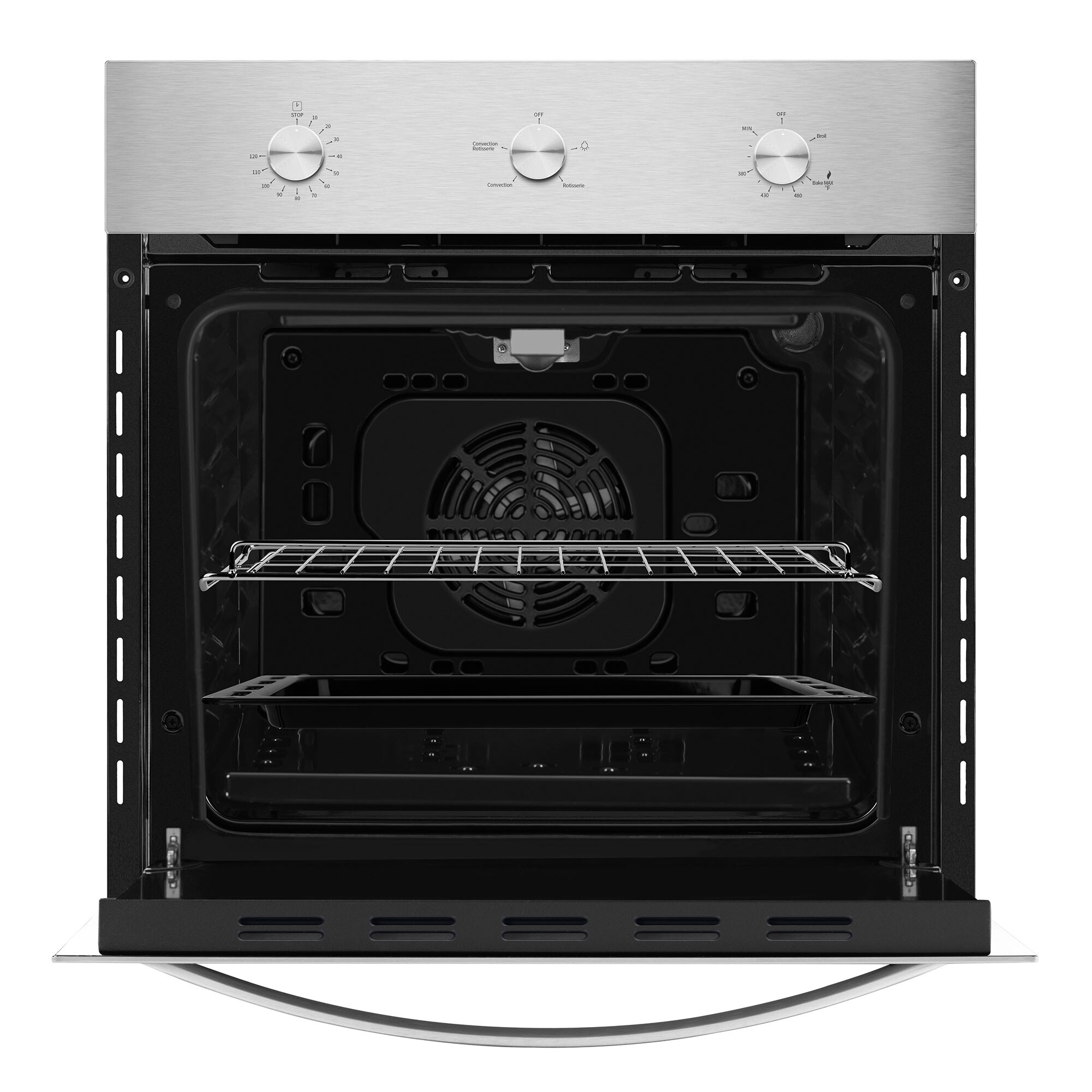 24 in. 4-Element Electric Range with Broil, Pizza and Convection in  Stainless Steel